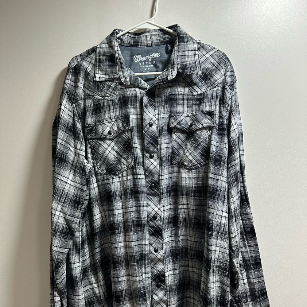 Wrangler Retro Men's Monochrome Plaid Shirt